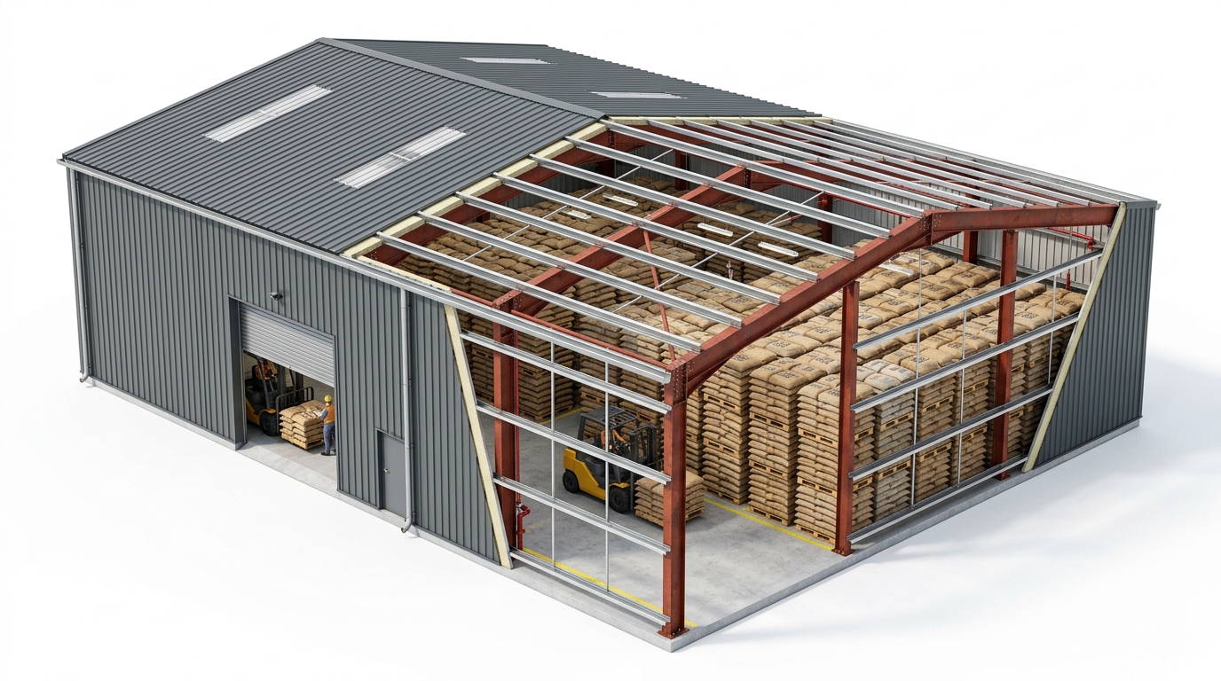 3D Structural Cutaway Render